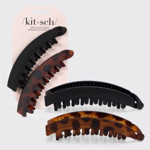 Banana Clip 2pc- Black & Tort